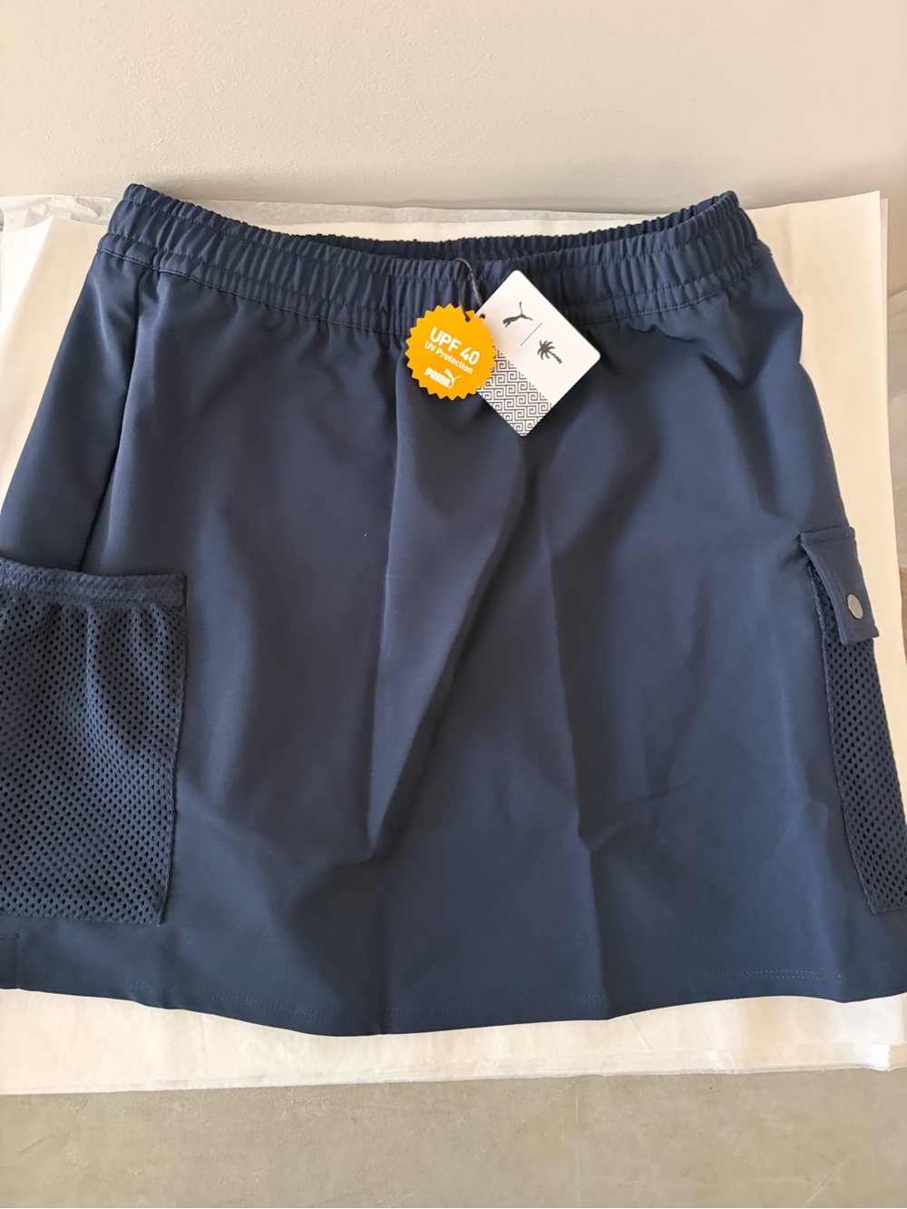 Puma Navy Active Skort with Mesh Pockets